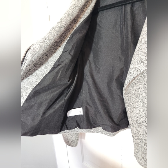 Loft Moto Marled Gray Knit Zip Jacket Size Xsmall - Picture 4 of 7